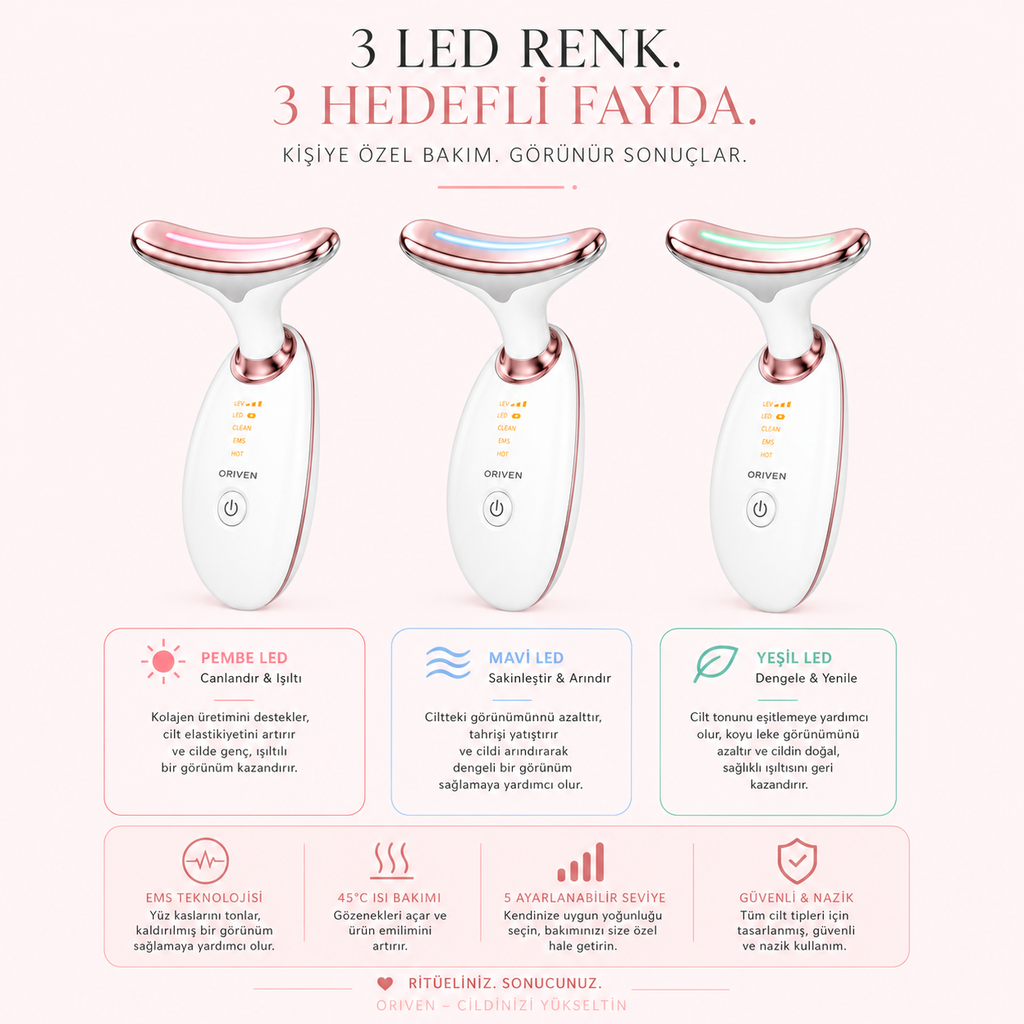 Oriven™ Kırışıklık Giderici Cilt Bakım Cihazı