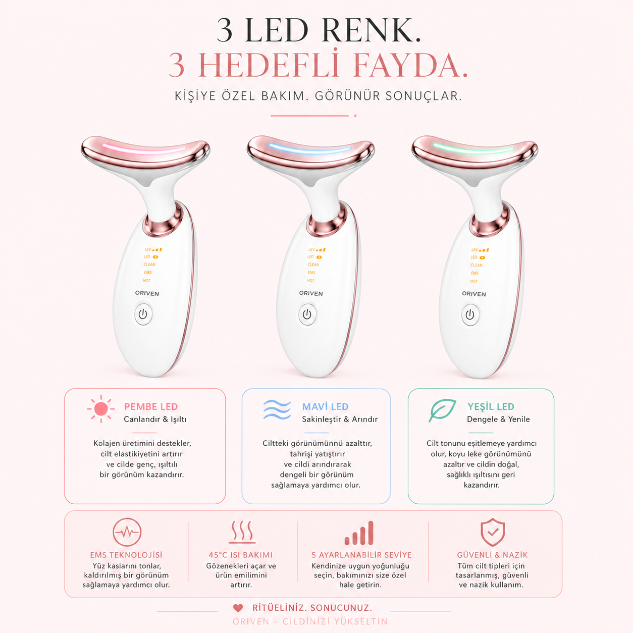 Oriven™ Kırışıklık Giderici Cilt Bakım Cihazı
